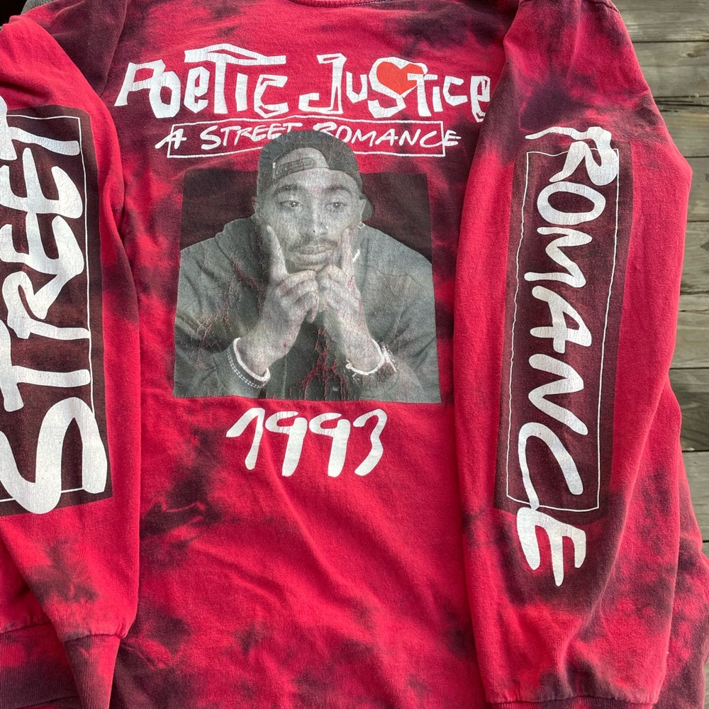 Poetic Justice Tupac Long Sleeve Tie Dye in Size XL